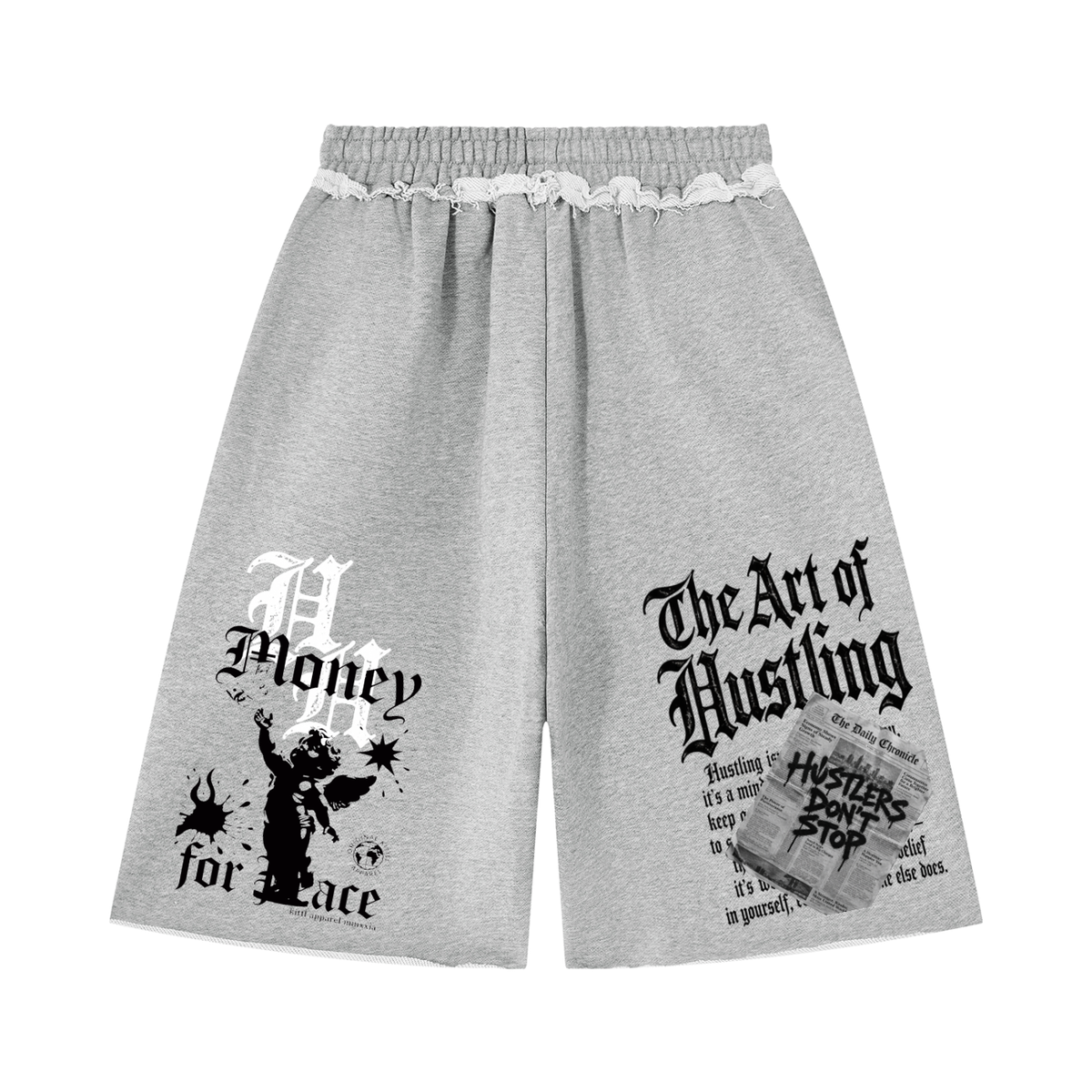 HH - The Art Of Hustling Raw Edge Shorts
