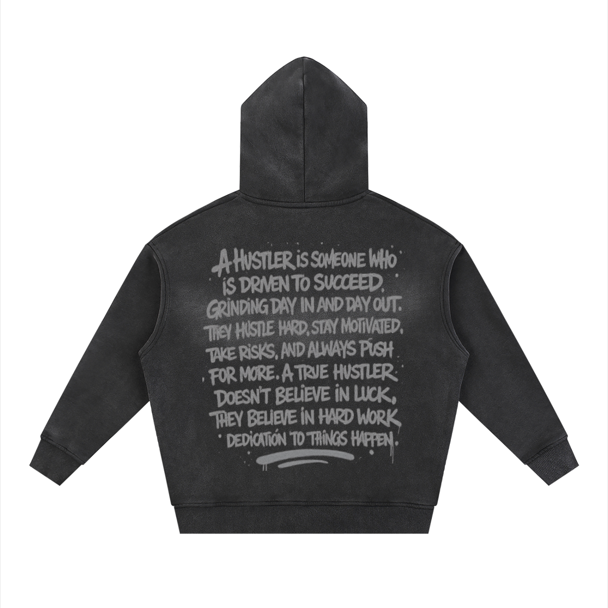 Hustler Hustle-Boxy Fleece Hoodie(Midnight)