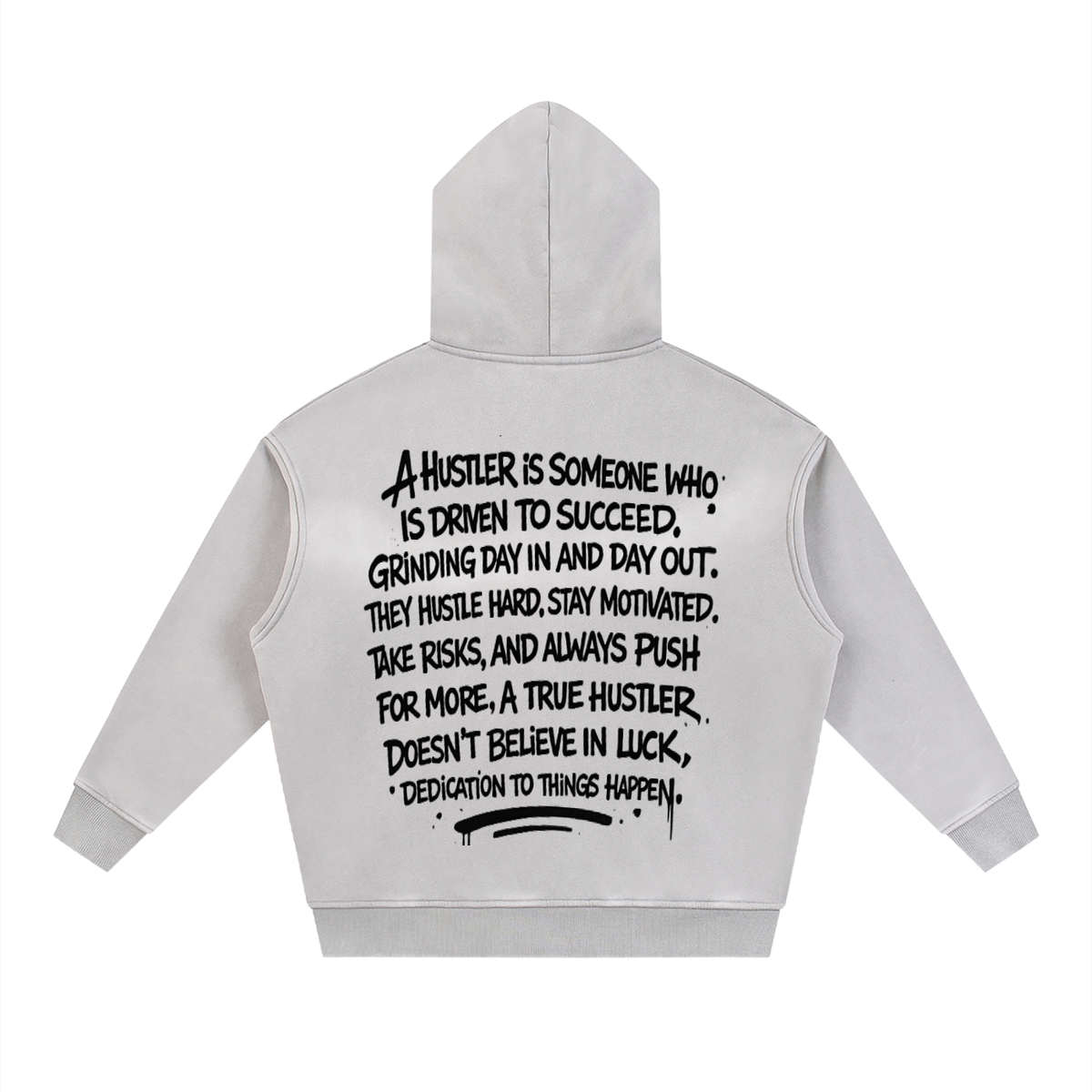 Hustler Hustle - Sunfade Boxy Fleece Hoodie (Cool Grey)