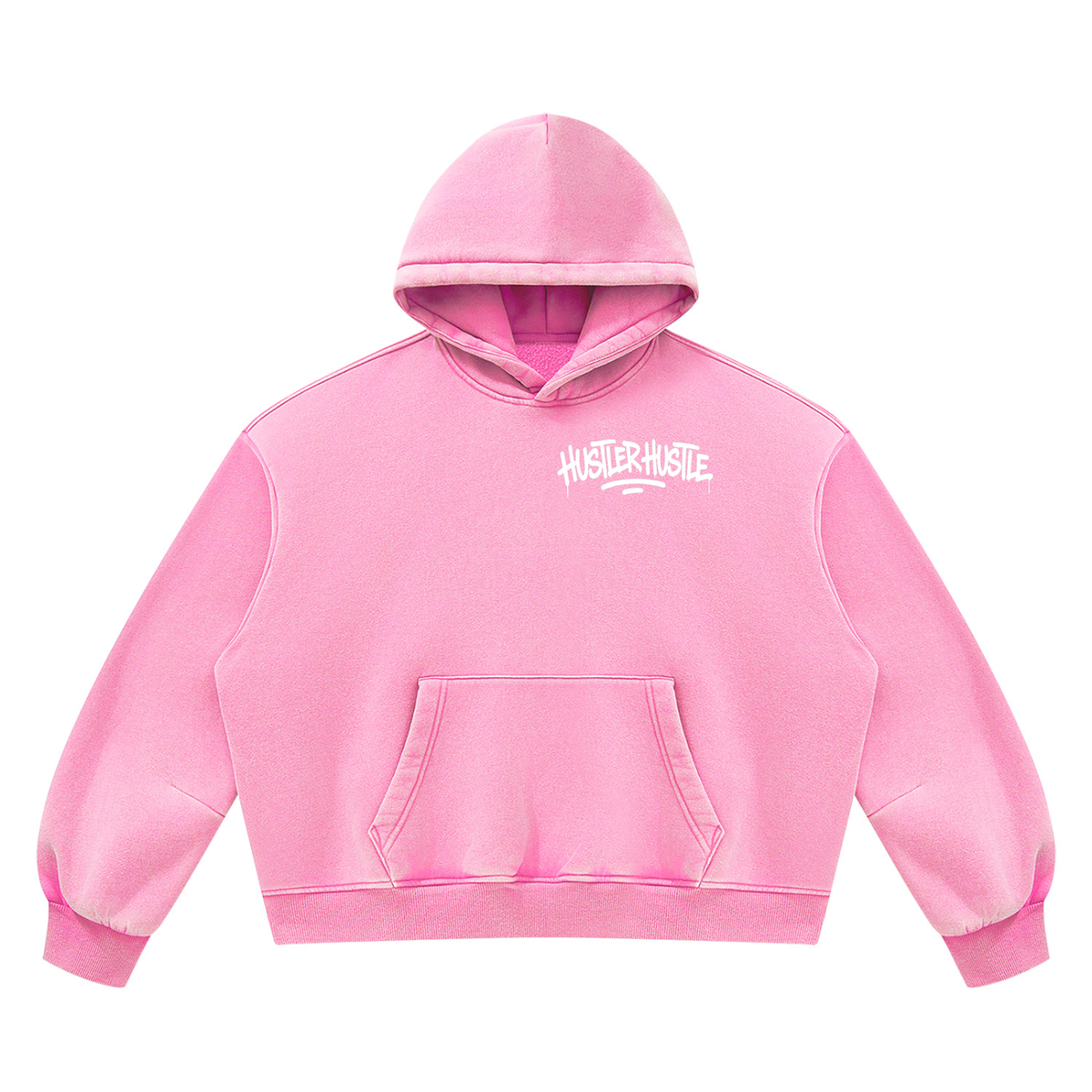 HH - Boxy Fleece Hoodie(Candy Pink)